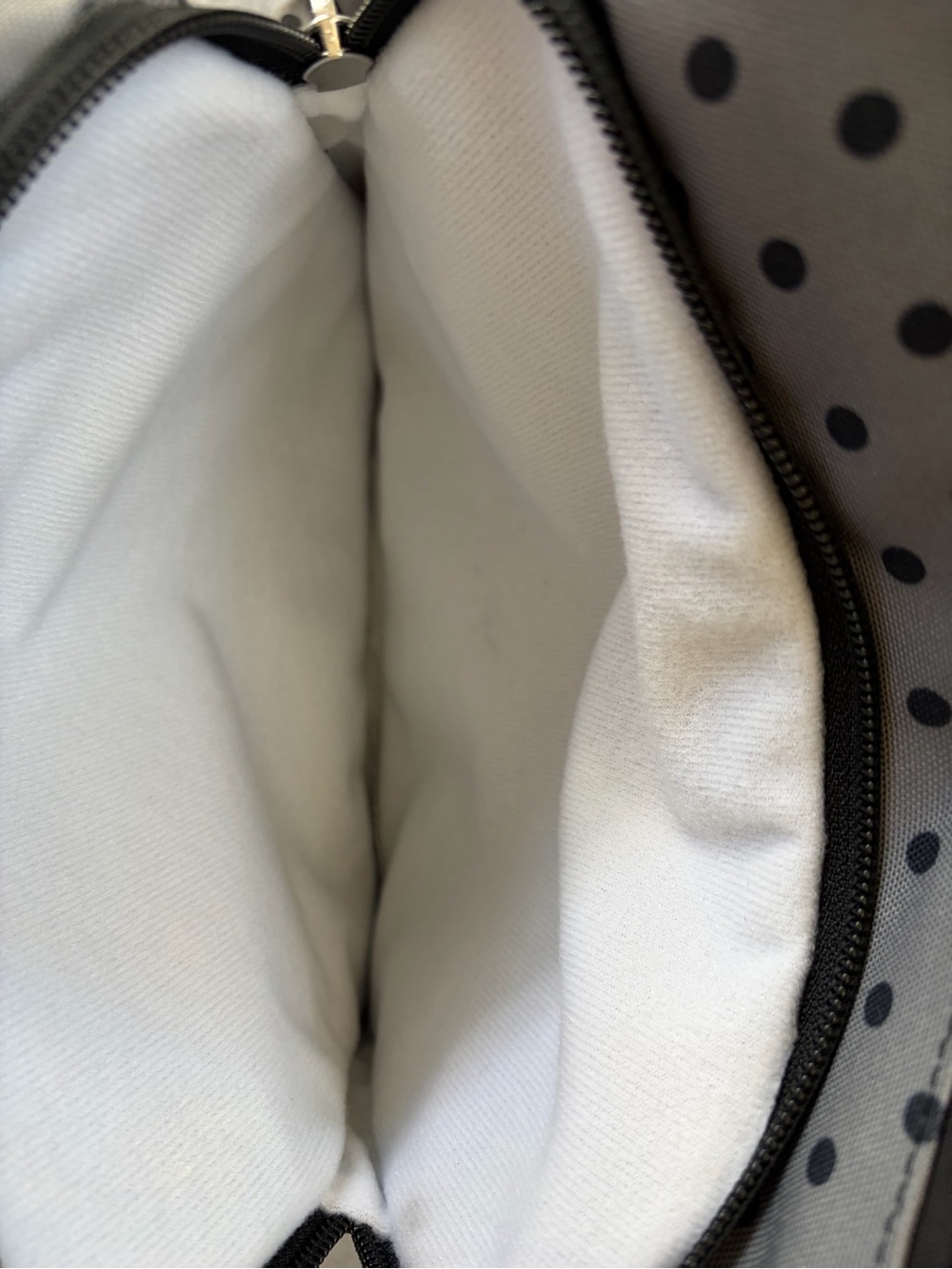 Jansport Digibreak Gray Backpack with Black Polka Dots - Picture 9 of 13